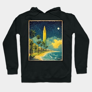 Fortaleza Brazil Starry Night Vintage Tourism Travel Poster Art Hoodie